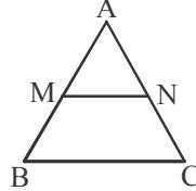 Triangle ABC with MN parallel to BC