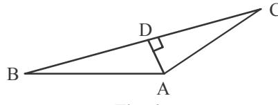 Triangle with AD perpendicular to BC