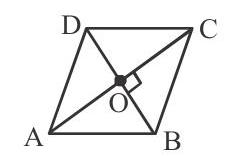 Rhombus ABCD with diagonals intersecting at O