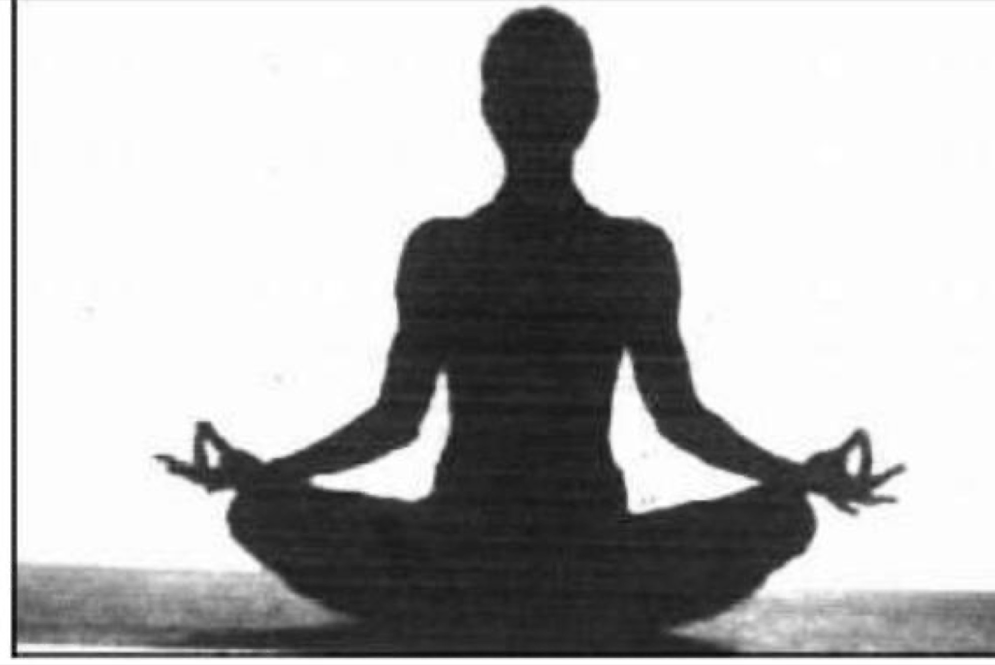 Yoga meditation silhouette