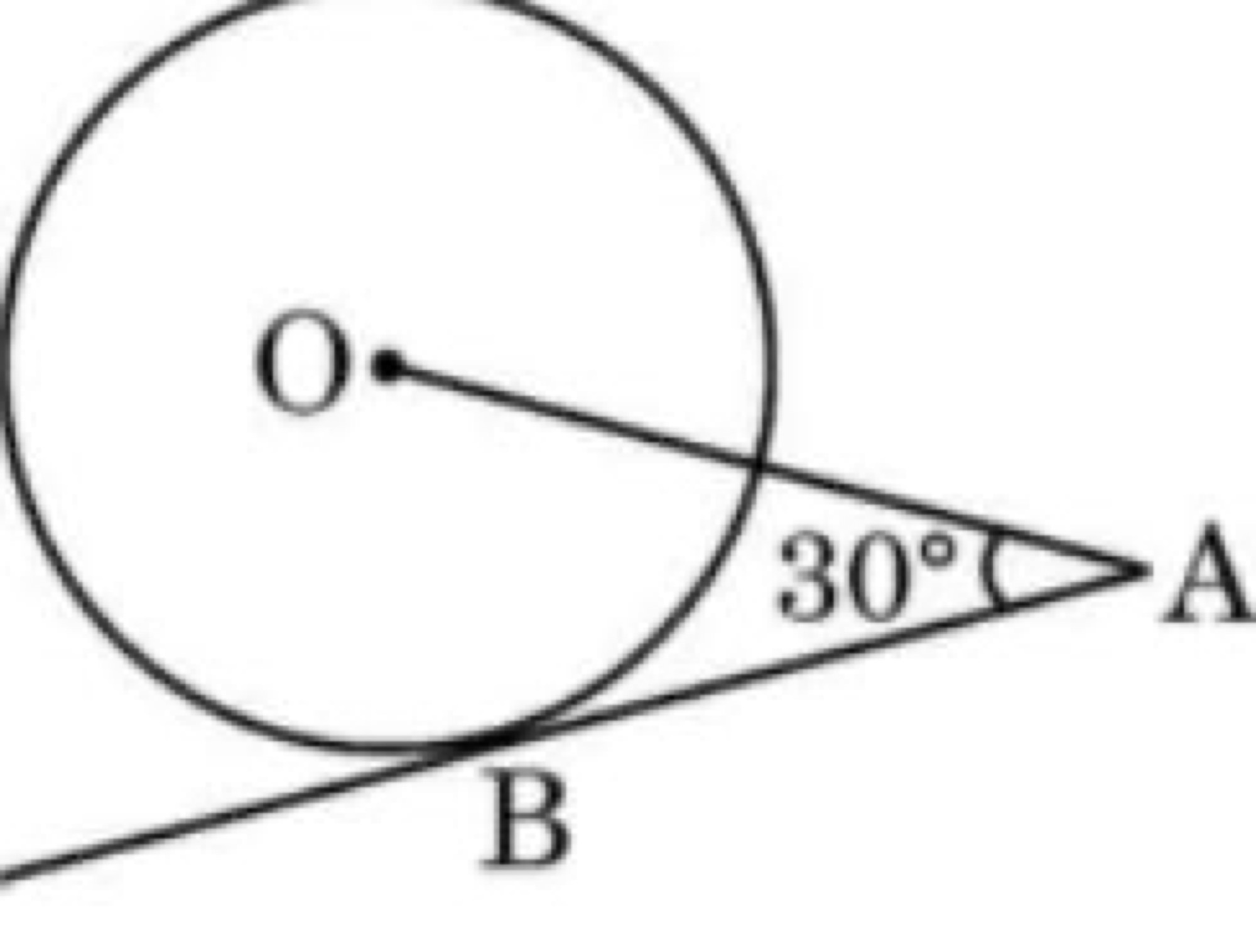 Circle with tangent AB