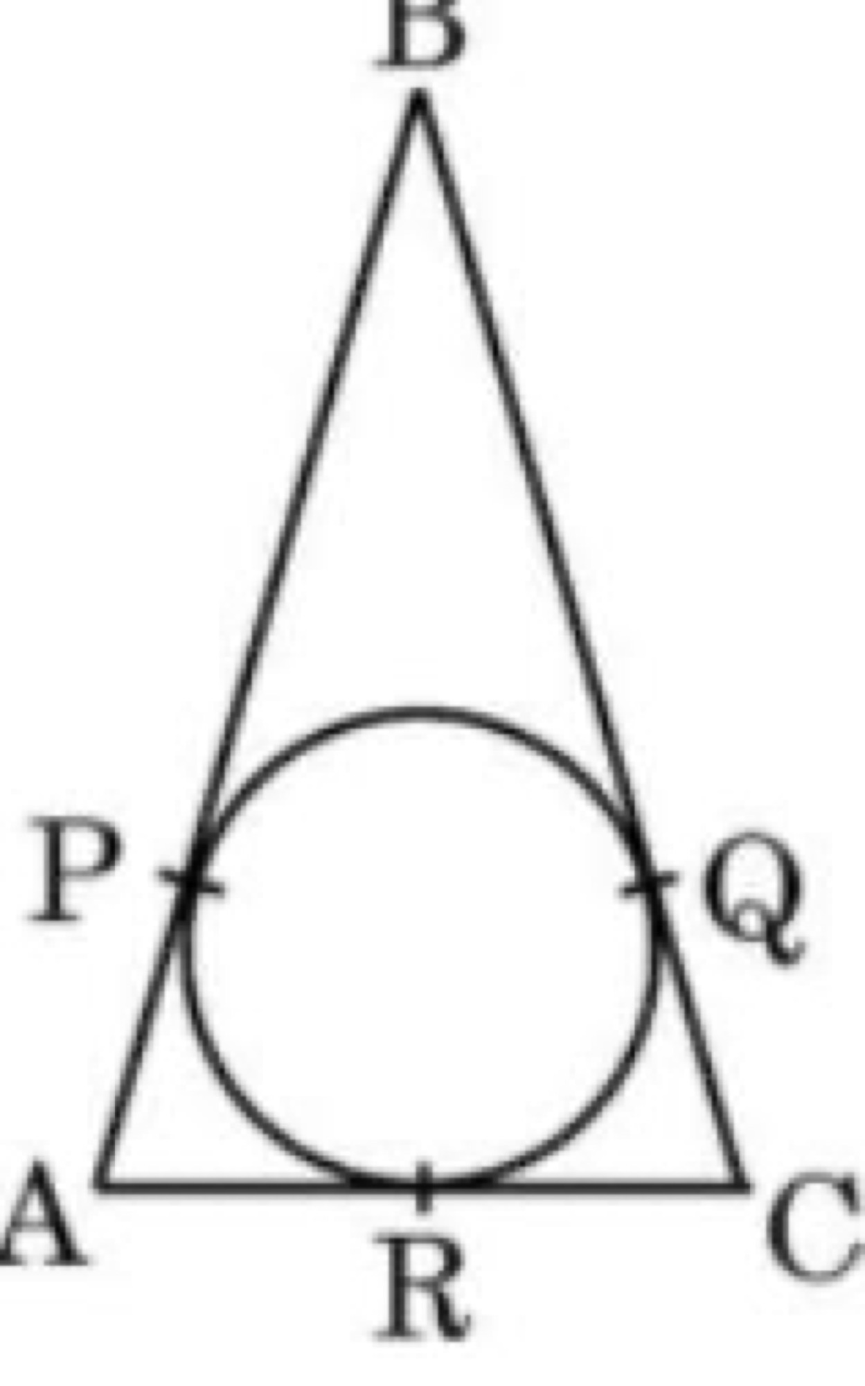 Triangle with inscribed circle