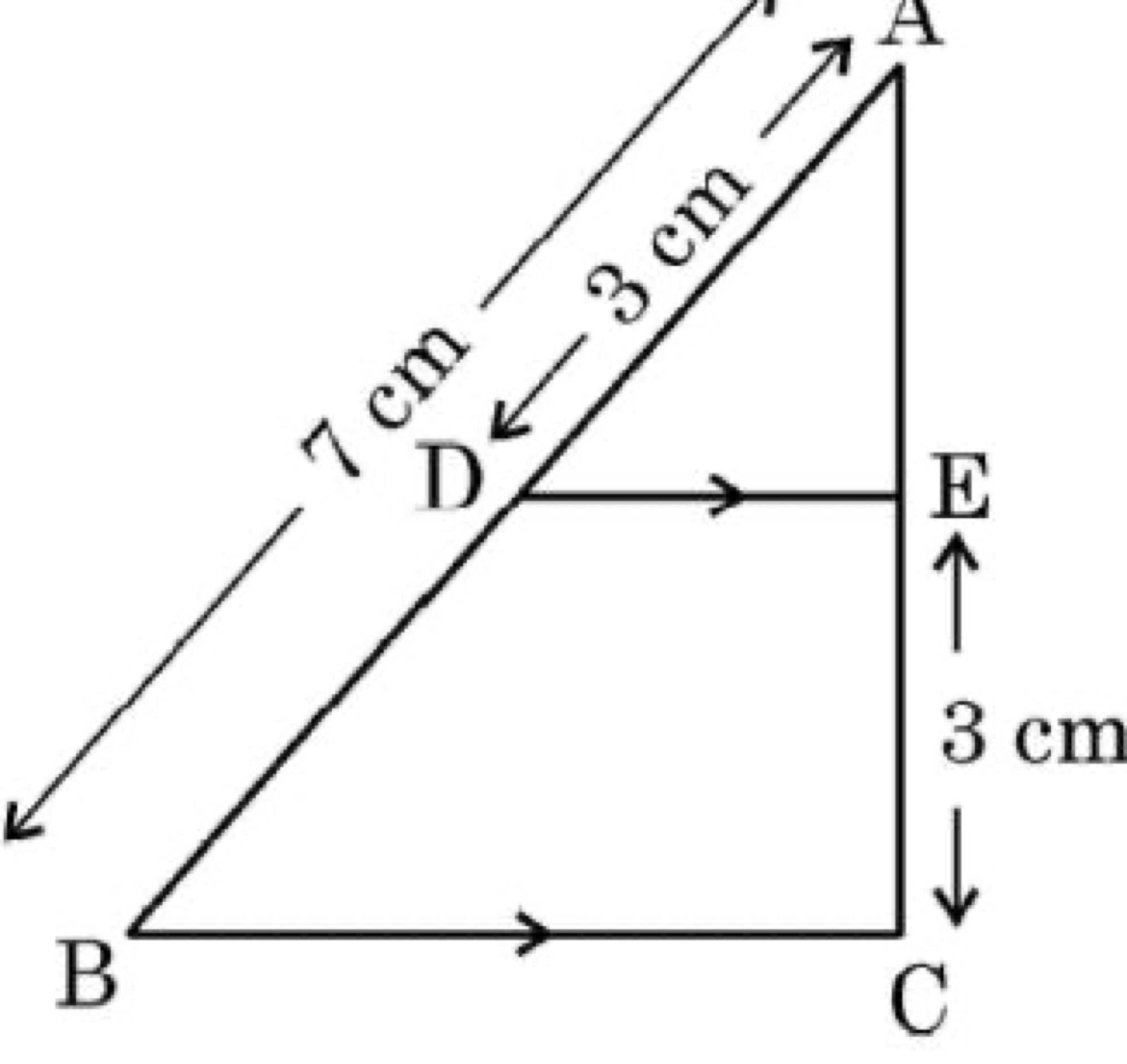 Triangle with DE parallel to BC