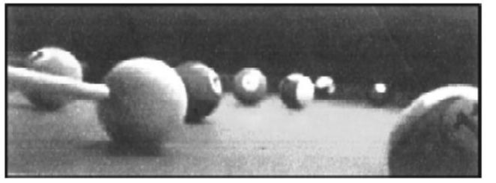 Pool balls on a table