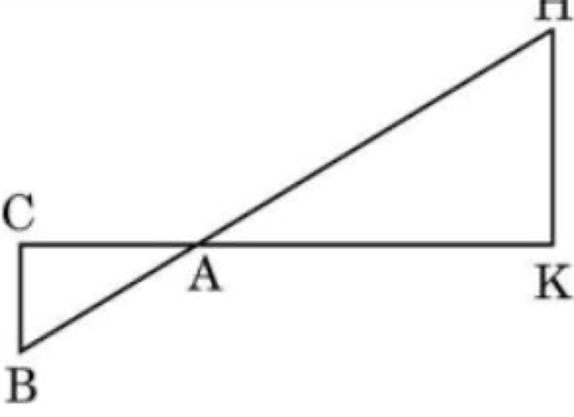 Triangle AHK similar to triangle ABC